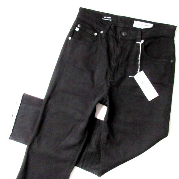 NWT AG Adriano Goldschmied Rhett 1 Year Super Black High Waist Straight Crop 25 - Picture 4 of 8